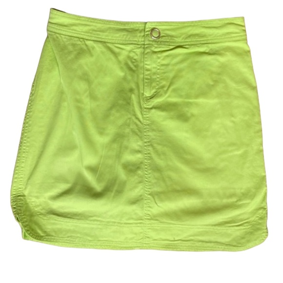 EUC Christopher & Banks Lime Green Cotton Skort - Picture 1 of 8